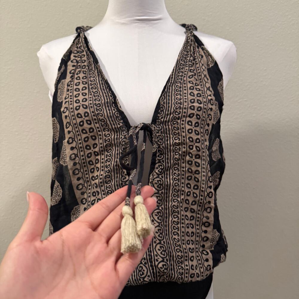 Intimately Free People Soul of the Sun Bodysuit Small Boho Festival Cotton Indie - Picture 4 of 7